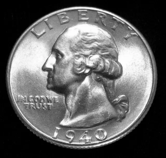 1940-S Washington Silver Quarter *Gem Brilliant Uncirculated* Scarce! Free S/H!