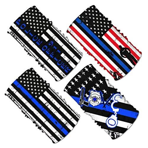 Ningboo 4Pcs Thin Blue Line Flag Face Scarf Magic Tube Bandana Headwear Neck ...