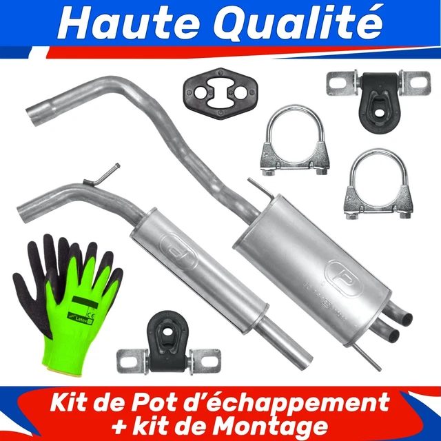 Ligne Complète D'échappement Pour SEAT INCA 1.7 / 1.9 SDI TDI - Neuf - Acier Aluminisé - Garantie 30 Mois