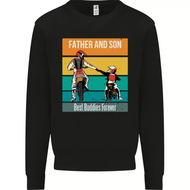 Motocross Father & Son Fathers Day Mens Sweatshirt Jumper