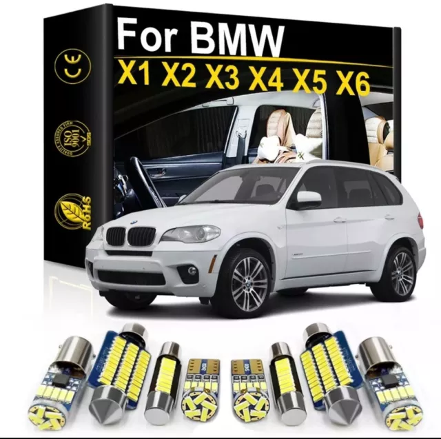 Pack Intérieur LED pour BMW M Serie X5 E70 X6 E71 Kit Ampoule Blanc 12 pcs