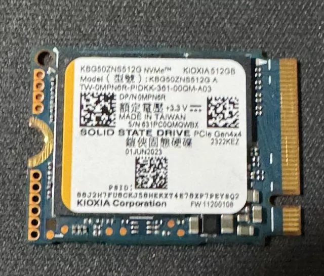 Portátil SSD Interno KIOXIA KXG80ZNV512G 512GB M.2 NVMe PCIe (Nuevo Otro).