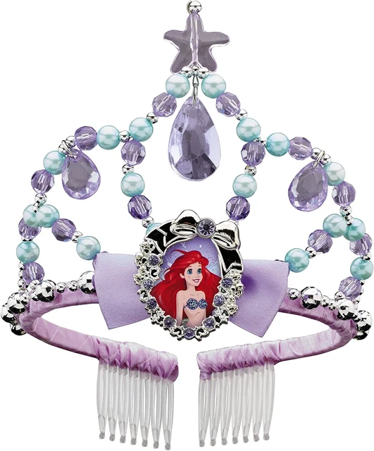 Travestimento Ariel classico principessa Disney la sirenetta tiara, taglia unica bambino,