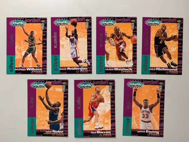 Lot 7 Cartes Basket Nba Upper Deck Collector's Choice You Crash The Game 1995