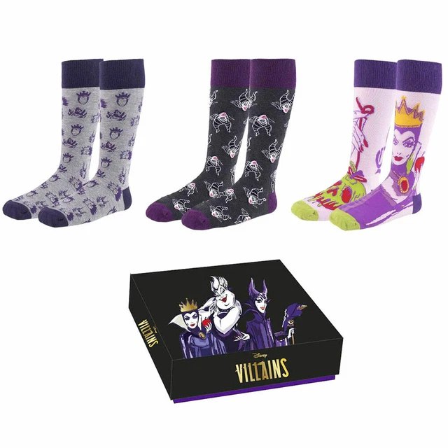 Cerda Disney Villains Geschenkset   Socken 36-41 Set 3 ´er