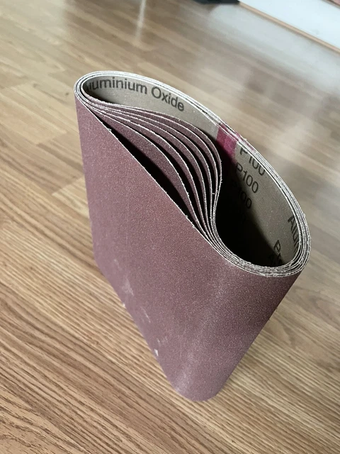 8" x 19" Floor Sanding Belts Aluminum Oxide Cloth Belt 100 Grit (7 Pack)