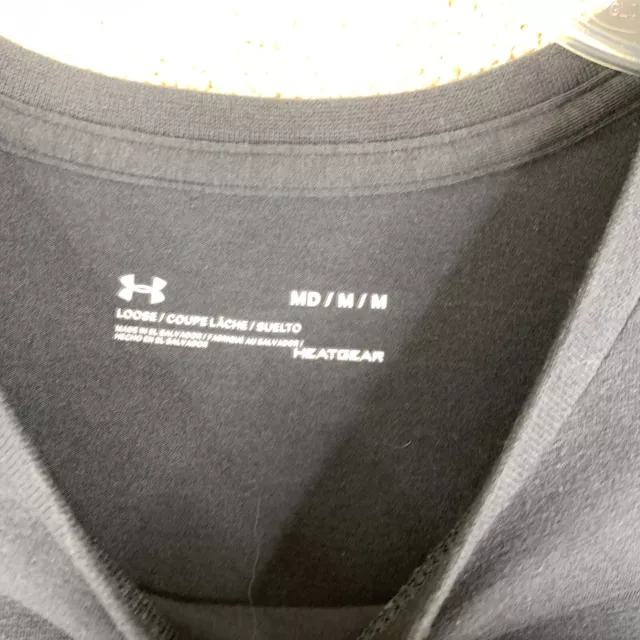 UNDER ARMOUR LOOSE Heatgear Athletic Shirt Men's Size Medium Black ...