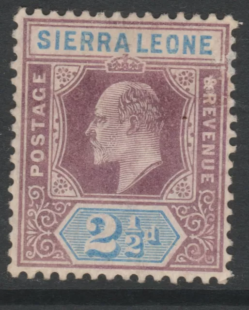 Sierra Leone NUOVISSIMO EVII 1907-12 21⁄2d viola opaco e oltremare sg90