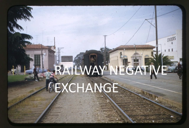 Southern Pacific SP commuter train, Los Gatos, 1953, 1 Original Slide