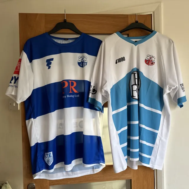 Pair Of Sheppey Utd Mens Football Shirts Sizes Large/ XL