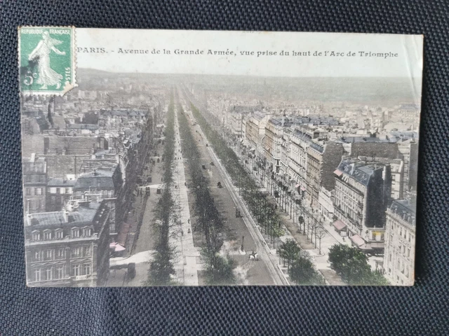 CPA 75 PARIS - Avenue de la Grande Armée - Vue prise du Haut de l'Arc de Triomph