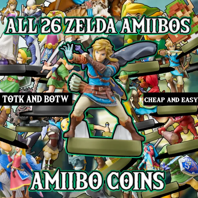 Legend of Zelda Tears of the Kingdom amiibo NFC Coins | ALL 26 | NO FIGURES |