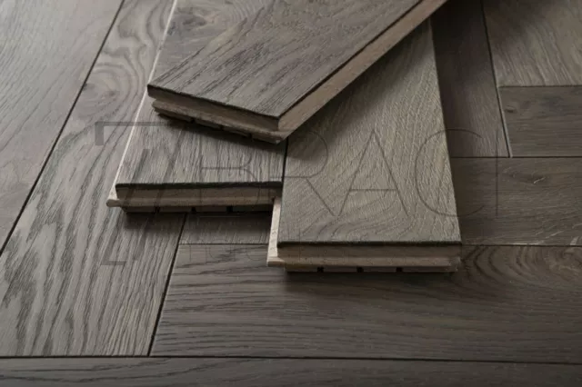 Classico Parquet Rovere 22x100x600mm Pavimento Legno Legno Grigio Oliato Campione NAVY SAVOUR