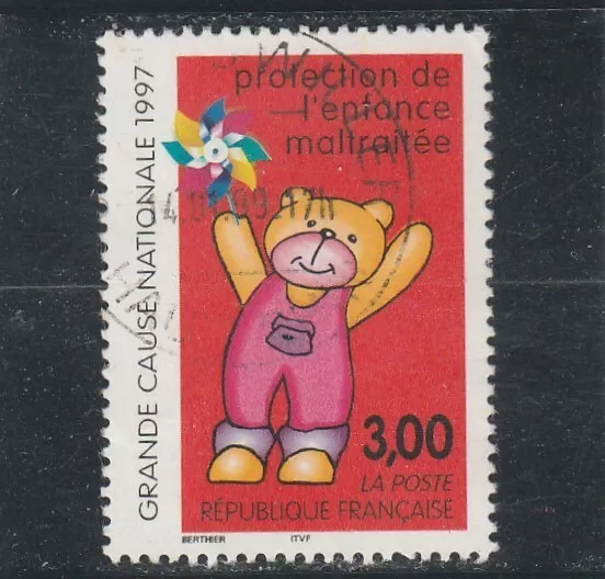 L6751 FRANCE Timbre Y&T N° 3124 de 1997 " Protection de l'enfance " Oblitéré