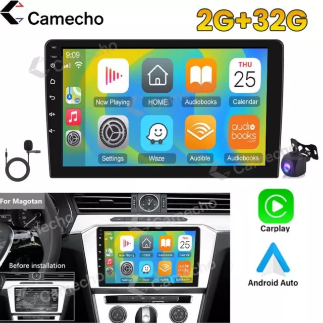 10.1 Double 2 Din Android 12 Car Radio GPS WIFI BT Carplay Touch Screen Stereo