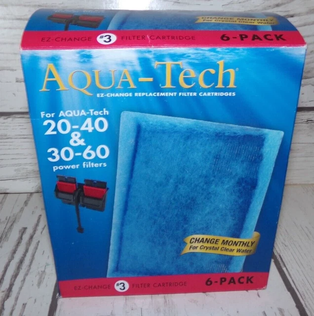 Aqua-Tech EZ-Change Aquarium Filter #3 Cartridge For 20-40/30-60 Filters 6-Pack