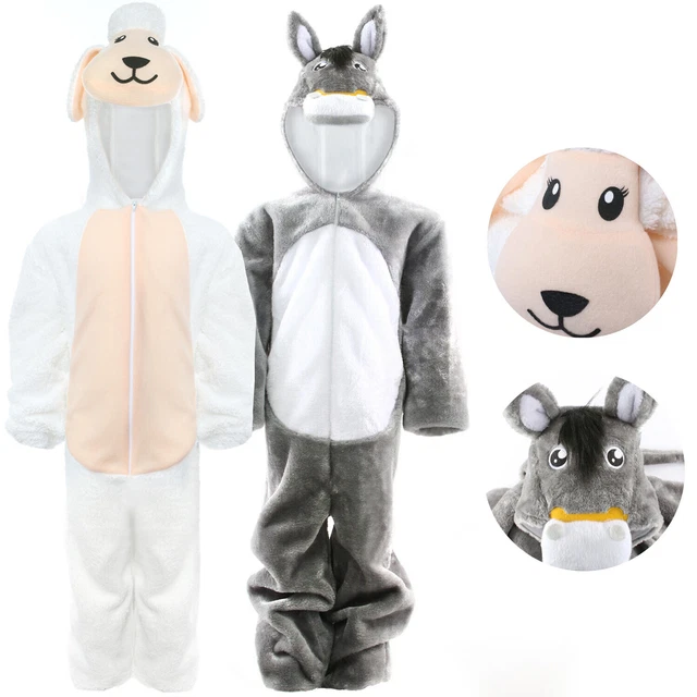 CHILDS NATIVITY SHEEP Donkey Outfit Christmas Story Fancy Dress Costume