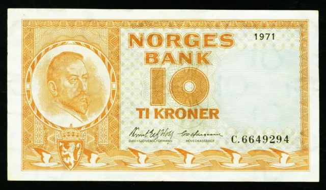 NORWEGEN. 10 Kroner 1971. P. 31f.