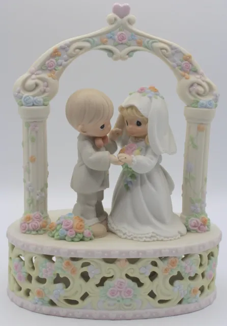 Precious Moments I Give You My Love Forever True Music Box Bride & Groom 876143