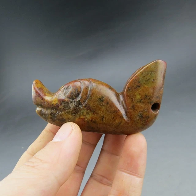 Chinese jade,noble collection,Hongshan culture,ade,Animal head,pendant K705