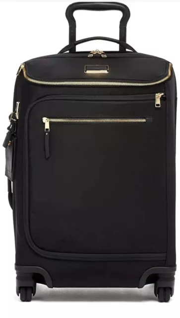$695  TUMI Voyageur Black/GOLD Leger International Carry-On Luggage Black 22"