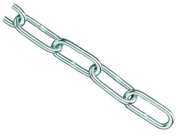 Faithfull Zinc Plated Chain 2.5Mm X 2.5M - Max Load 50Kg FAICHCUT25Z
