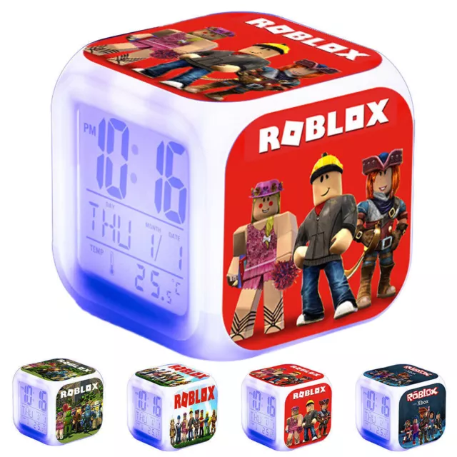 Game Roblox Kids 7 Color Changing Night Light Thermometer Date Home Alarm Clock