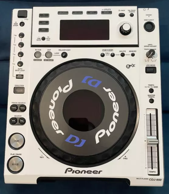 Pioneer DJ CDJ-850-K DJ-Player mit Disk-Laufwerk + weiße Folierung !TOP Zustand!