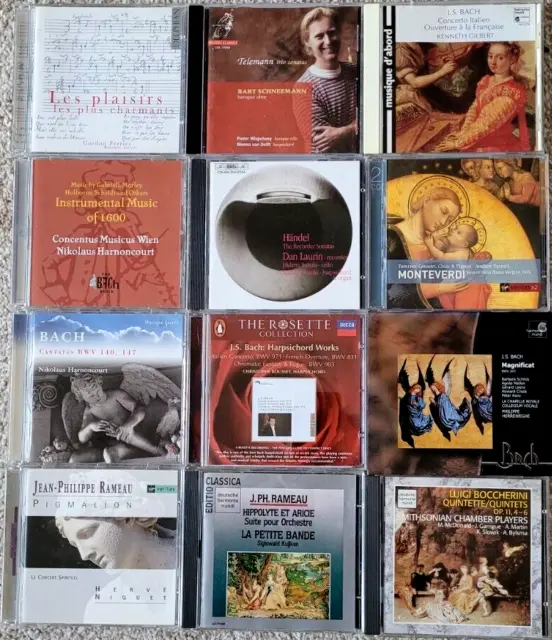 Classical Baroque & Early Music CDs X 12 (13 Discs) Job Lot Bundle