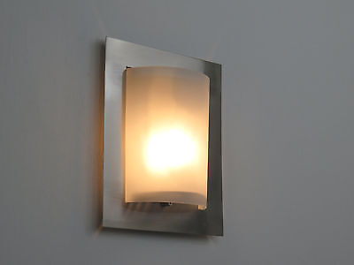 Lampada Parete Applique Design Moderno Nikel Illuminazione Interni Salone Camera