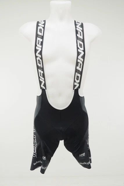 DNA Cycling Men's Pro Team Bib Shorts Black/White Size Small Polyamide