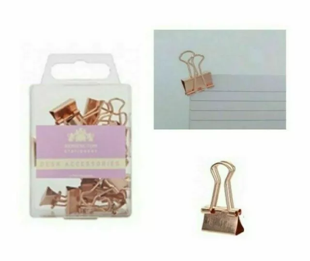 ROSE GOLD VARIOUS PAPER CLIP&PIN SET Office Home School Stationery Craft Gift UK