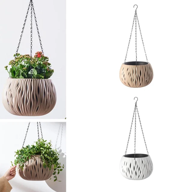 2pcs Pots De Jardinière Suspendus Balcon Patio  Décor