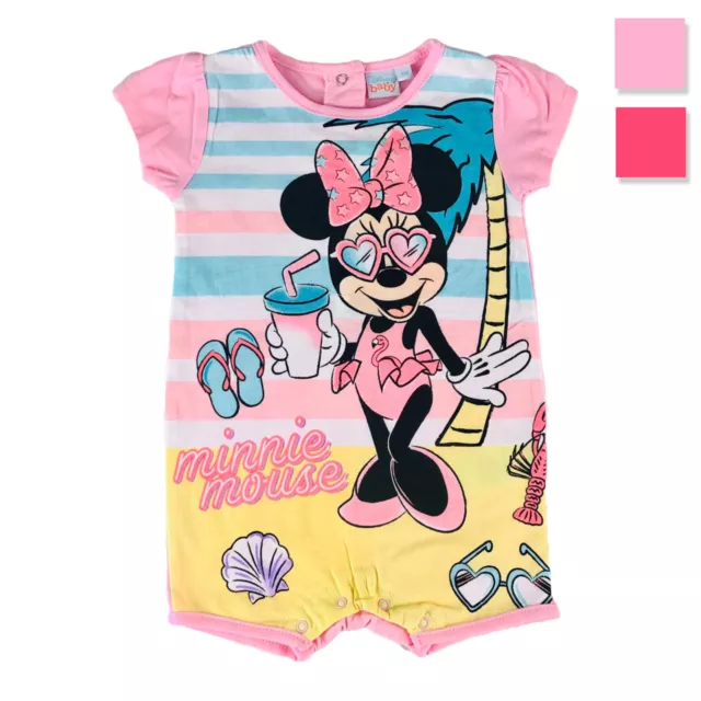 Pagliaccetto tutina bimba Disney Minnie body neonata in cotone con stampa 2831