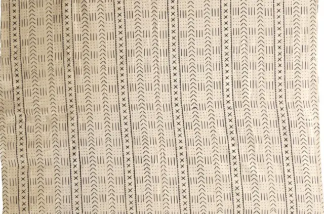 AFRICAN SUPER LARGE HAND DYED MUD CLOTH FROM MALI APPROX. 60" x 89"