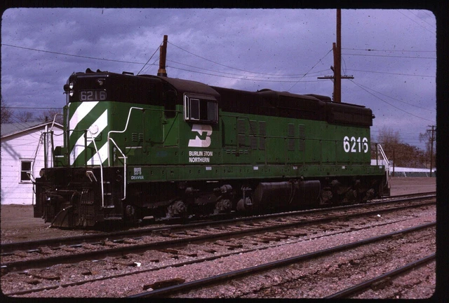 Original Railroad Slide - BN Burlington Northern 6216 Denver CO 3-10-1985
