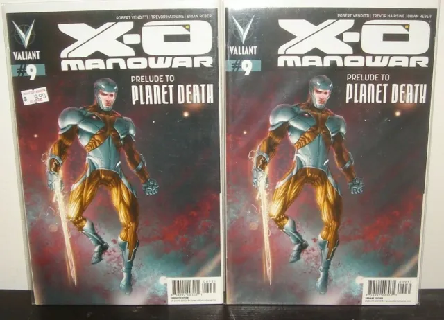 Lot of TWO X-O Manowar #9 Clayton Crain Variant Cover Valiant Comics VEI 2012