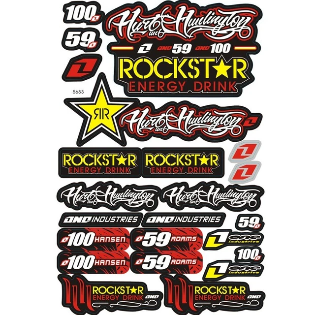 Motorcycle Universal 3M ROCKSTAR Sticker Decal Tank Helmet Logo