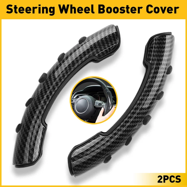 2X Car Steering Wheel Booster Non-Slip Cover Carbon Fiber Universal Accessories