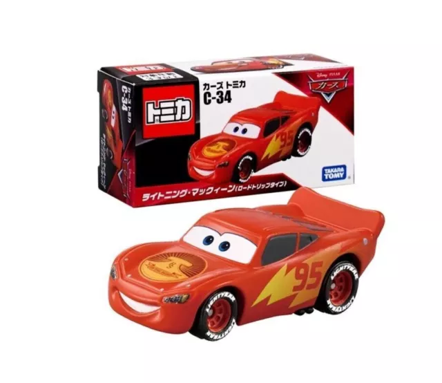 Takara Tomy Disney Tomica PIXAR CARS C-34 Lightning McQueen Diecast (Road Trip)