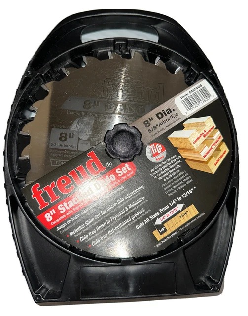 Freud 8 in.   D X 5/8 in.   S Tungsten Carbide Dado Set 12 teeth