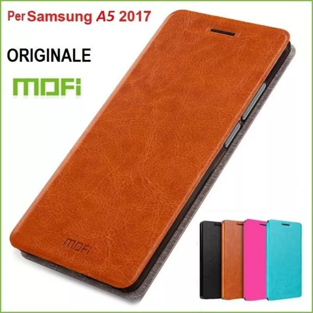 Flip Cover Originale MOFI per Samsung Galaxy a5 2017 Custodia a Libro VERA PELL