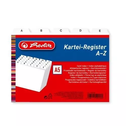 Karteiregister Leitregister A5 A-Z weiß Herlitz