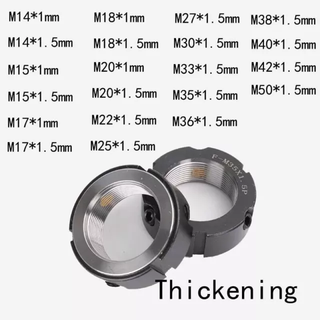 1pcs M14 M15 M17 M18 M20-M50 F-type Non-slip Nuts Precision Lock Nut With Copper