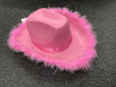 COWGIRL HAT PINK with fur trim £7.00 