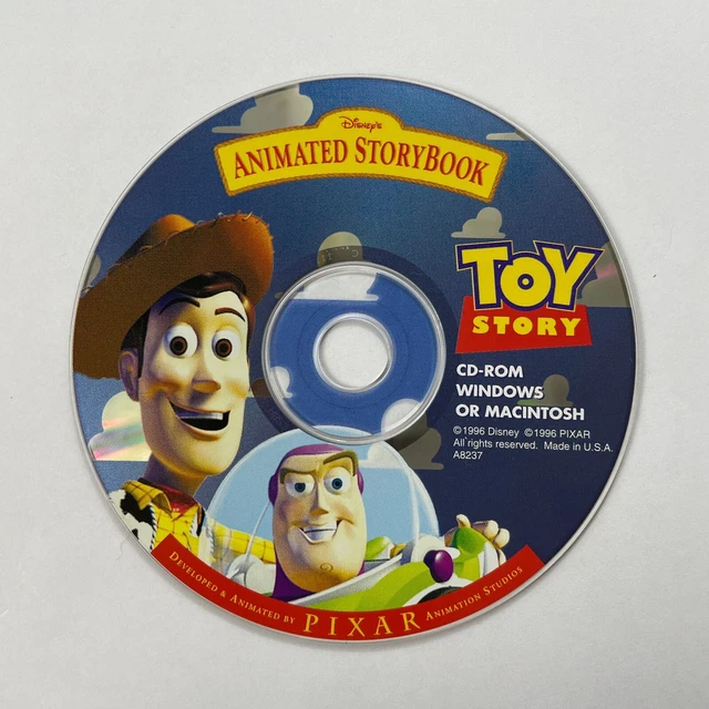DISNEY'S TOY STORY Animated StoryBook Windows Mac 1996 Pixar CD-ROM PC ...