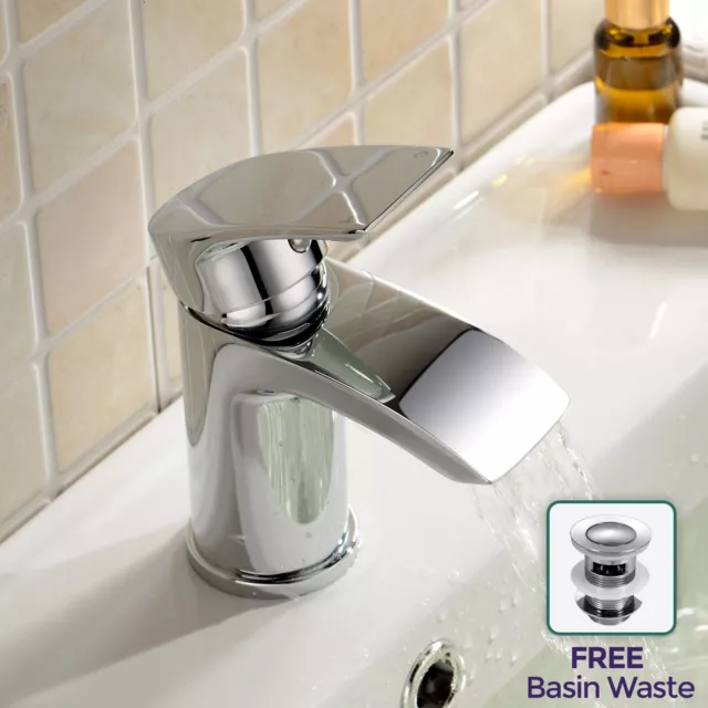 Waage Wasserfall Garderobe Wasserhahn Becken Mono Mixer Chrom Modernes Design *abfallfrei*