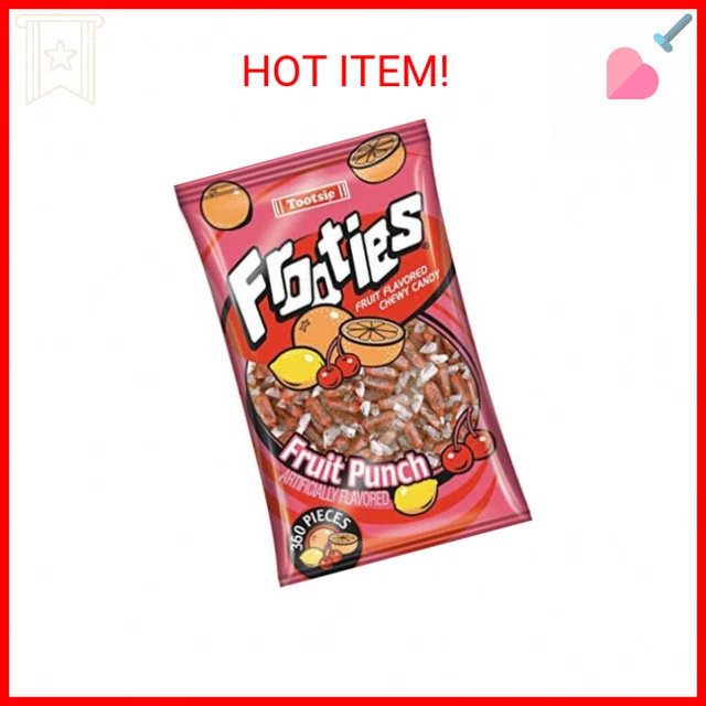 Fruit Punch Frooties - Tootsie Roll Chewy Candy - 360 Piece Count, 38.8 oz Bag