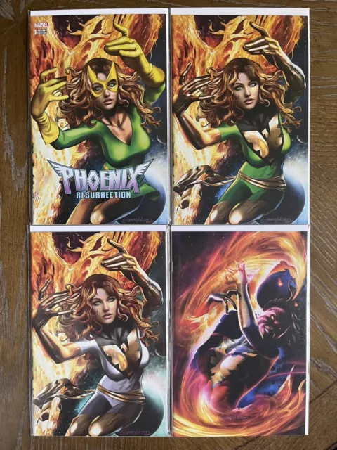 Phoenix Resurrection 1 Greg Horn Trade &Virgin Bundle 4-Pk Jean Grey !