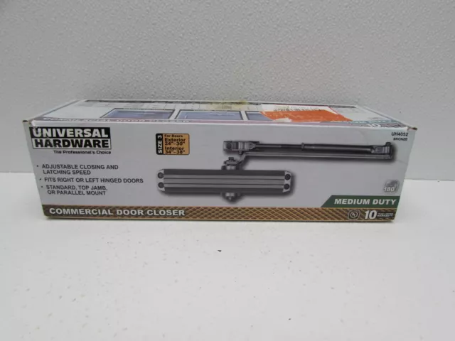 Universal Hardware Medium-Duty Bronze Commercial Door Closer UH4052